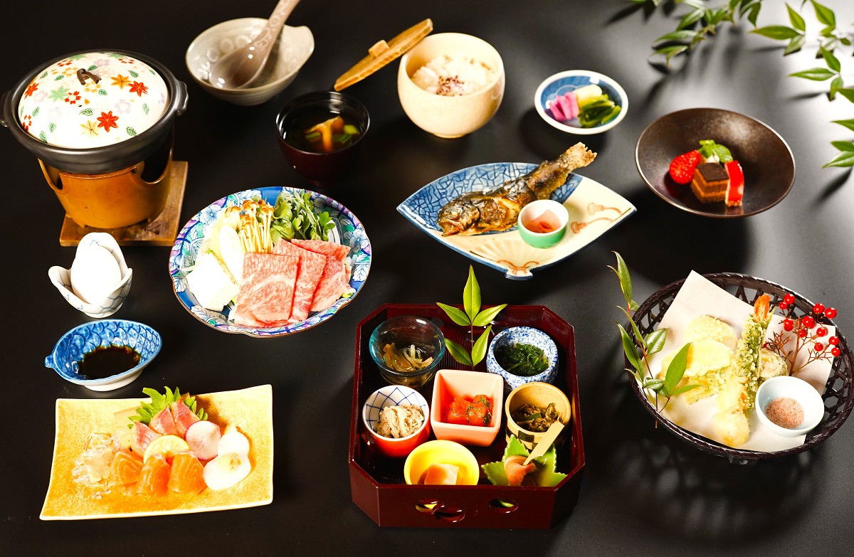 【夕食付】【安曇野産イワナ塩焼き＋信州牛すき焼き＋川魚刺身】プラン【全館禁煙】
